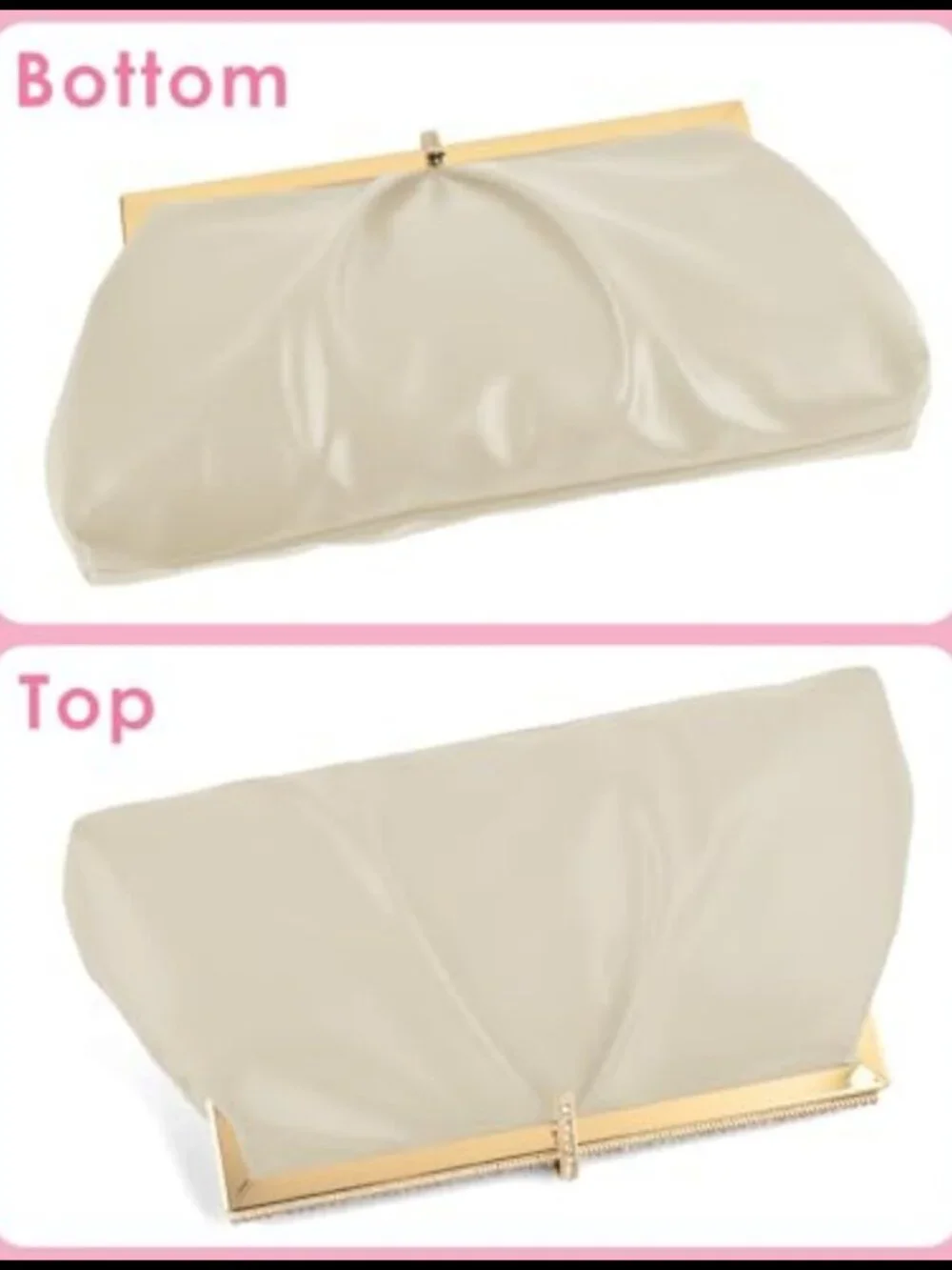 PU Leather Evening Clutch 3-in-1 Formal Party Wedding Bag